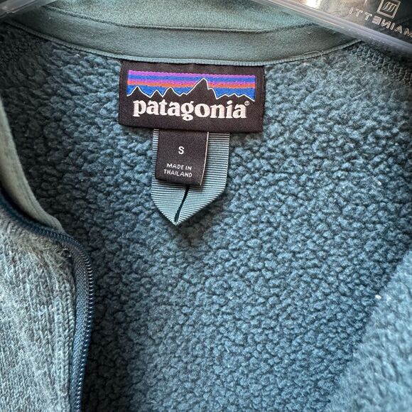 Patagonia Better Sweater 1/4 Zip Pullover Teal Green Women’s Small Fleece - Picture 3 of 11